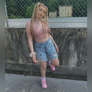 Doodle Mom Jean Shorts